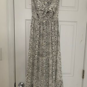 Strapless maxi dress
